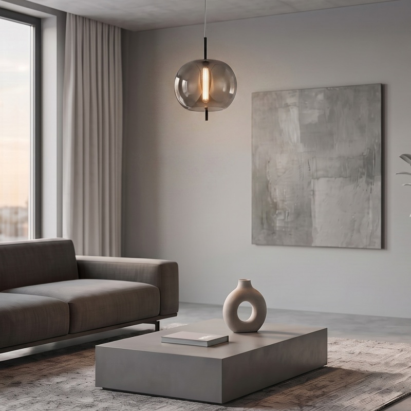 Aca Κρεμαστό Φωτιστικό HM232B ΟΡΕΙΧΑΛΚΟΣ Φιμέ Led 5W 3000K IP20 D30XH120cm (HM232B)