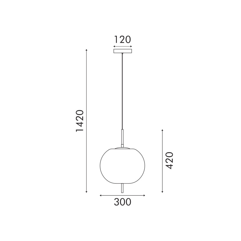Aca Κρεμαστό Φωτιστικό HM232B ΟΡΕΙΧΑΛΚΟΣ Φιμέ Led 5W 3000K IP20 D30XH120cm (HM232B)