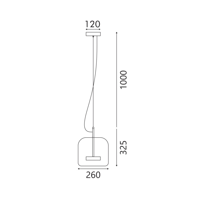 Aca Κρεμαστό Φωτιστικό HM177SM Χρυσό Φιμέ Γυαλί Led 10W 3000K-4000K-6000K IP20 D26XH120cm (HM177SM)