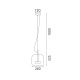 Aca Κρεμαστό Φωτιστικό HM177CL Χρυσό Διάφανο Γυαλί Led 10W 3000K-4000K-6000K IP20 D26XH120cm (HM177CL)
