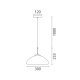 Aca Κρεμαστό Φωτιστικό HM2357C Μαύρο Φιμέ Led 5W 3000K IP20 D30XH120cm (HM2357C)