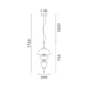 Aca Κρεμαστό Φωτιστικό HM24119C Χρυσό Φιμέ Γυαλί Led 15W 3000K-4000K-6000K IP20 D30XH120cm (HM24119C)