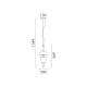 Aca Κρεμαστό Φωτιστικό HM24119A Χρυσό Φιμέ Γυαλί Led 15W 3000K-4000K-6000K IP20 D20XH120cm (HM24119A)