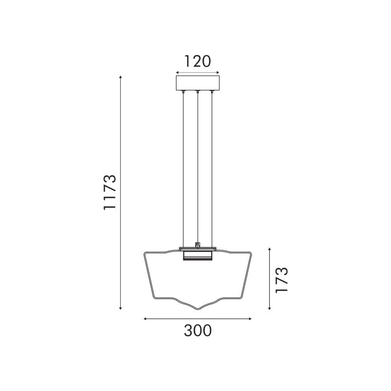 Aca Κρεμαστό Led Φωτιστικό Μαύρο 12W 3000K IP20 (HM2460CL)
