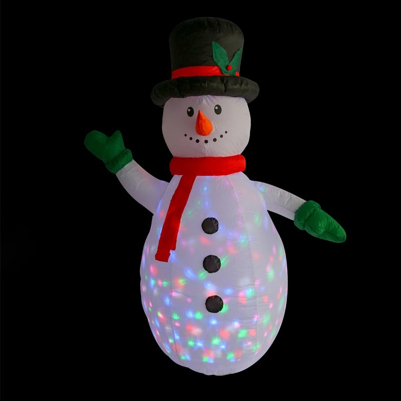 ΦΟΥΣΚΩΤΟΣ ΧΙΟΝΑΝΡΘΩΠΟΣ 1 LED RGB Σταθερό με Πράσινο Καλώδιο 2M Αντάπτορα 12V IP44 Υ1800mm (X07003439)