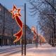 Επίστηλο XMAS ΜΟΤΙΒΟ Κόκκινο Αστέρι με ΚΟΡΔΕΛΑ 100LED Θερμό ΣΤΑΘ. 9m Μονοκάναλος 1,5m IP65 (XPOLESTAR188)
