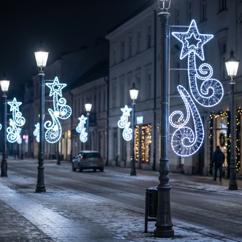 Επίστηλο XMAS ΜΟΤΙΒΟ Μπλε Αστέρι με 2 ΚΟΡΔΕΛΕΣ 150LED Θερμό ΣΤΑΘ.14m Μονοκάναλος 1,5m IP65 (XPOLESTAR189)