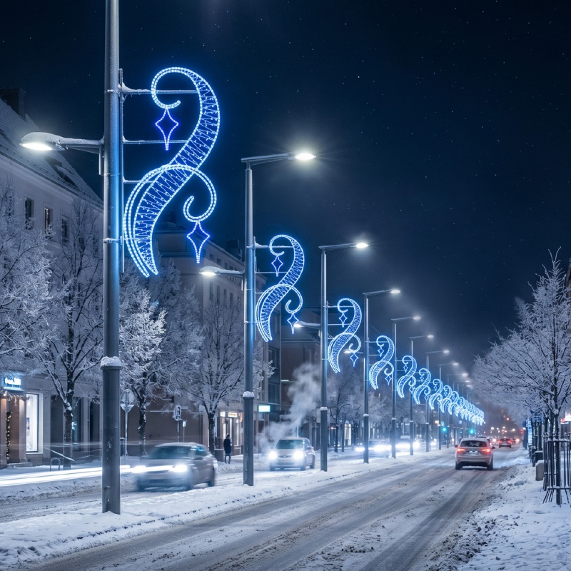 Επίστηλο XMAS Διακοσμητικό Μοτίβο Ουράνια Σπείρα με 2 Μπλε Αστέρια 100LED Λευκό & Μπλε Σταθερό 14m Μονοκάναλος Φωτοσωλήνας 1,5m Καλώδιο IP65 1850x850x50mm (XPOLESTAR205)