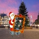 LED SANTA HOLDING PHOTO FRAME FLOOR MOTIF 1500 WW, WHITE&RED STEADY LED 48m ROPE LIGHTS 1,5m CABLE IP65 2770x2000x50mm (XSANTAFRAME)