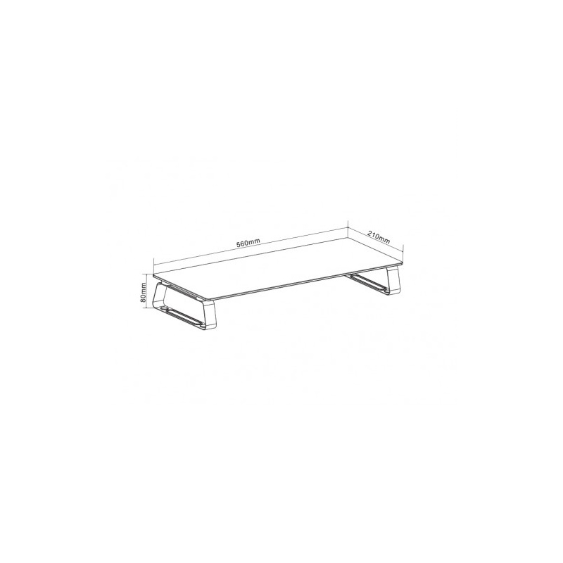 Bracket Βάση Οθόνης Επιτραπέζια Γυάλινη Μαύρη (STAND134)