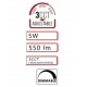 Universe Led Spot Χωνευτό Φωτιστικό 5W 50° CCT Dimmable (1507J-DL3HLW/B-3CCT)