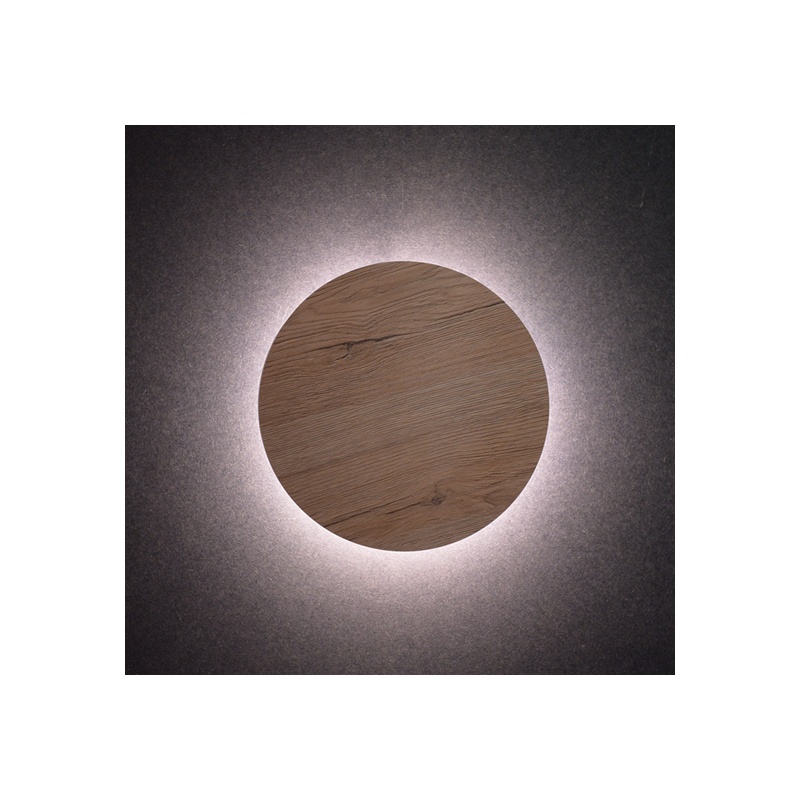 Aca Led Επιτοίχιο Φωτιστικό 24W 3000K Ø40 Απόχρωση Ανοιχτού Ξύλου (ZM1724LEDWLW)