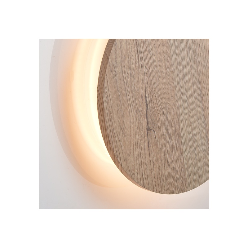 Aca Led Επιτοίχιο Φωτιστικό 24W 3000K Ø40 Απόχρωση Ανοιχτού Ξύλου (ZM1724LEDWLW)