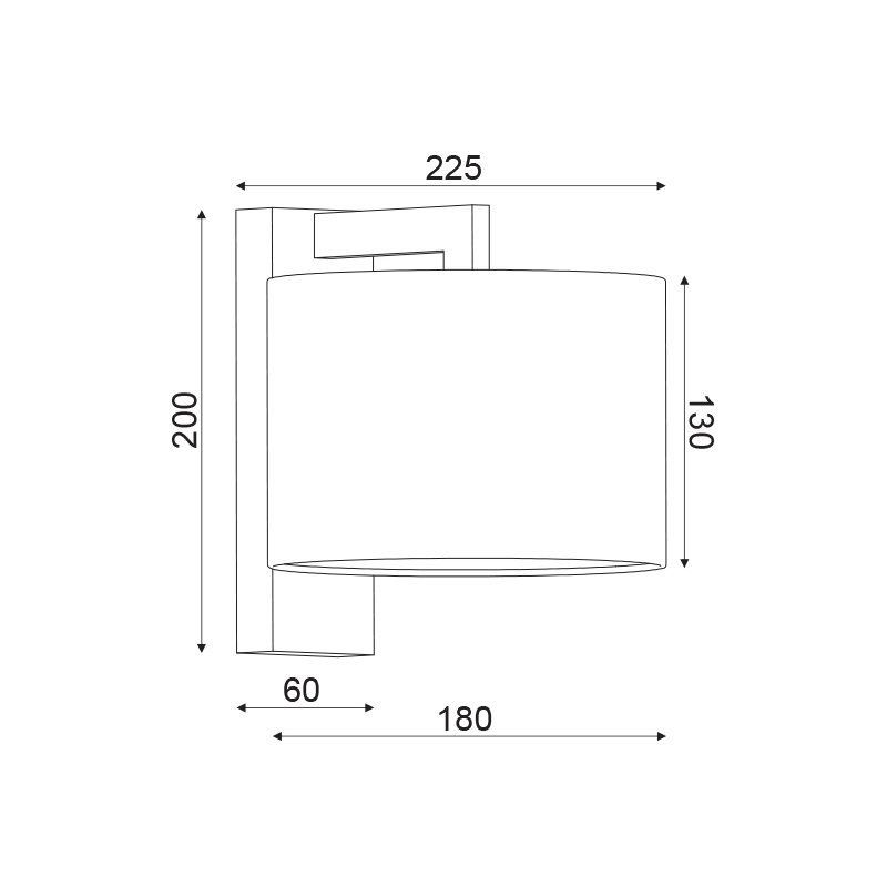 Aca Επιτοίχιο Φωτιστικό Μαύρο - Νίκελ (OD5612BN)
