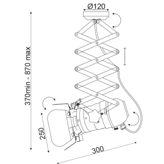 Aca Φωτιστικό Οροφής Μαύρο (OD91131CB)