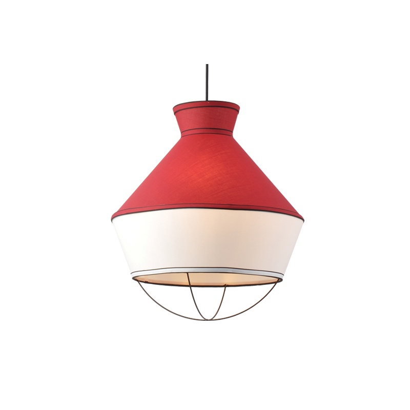 Aca Τρίφωτο Φωτιστικό Οροφής Κόκκινο - Λευκό (V371963PR)