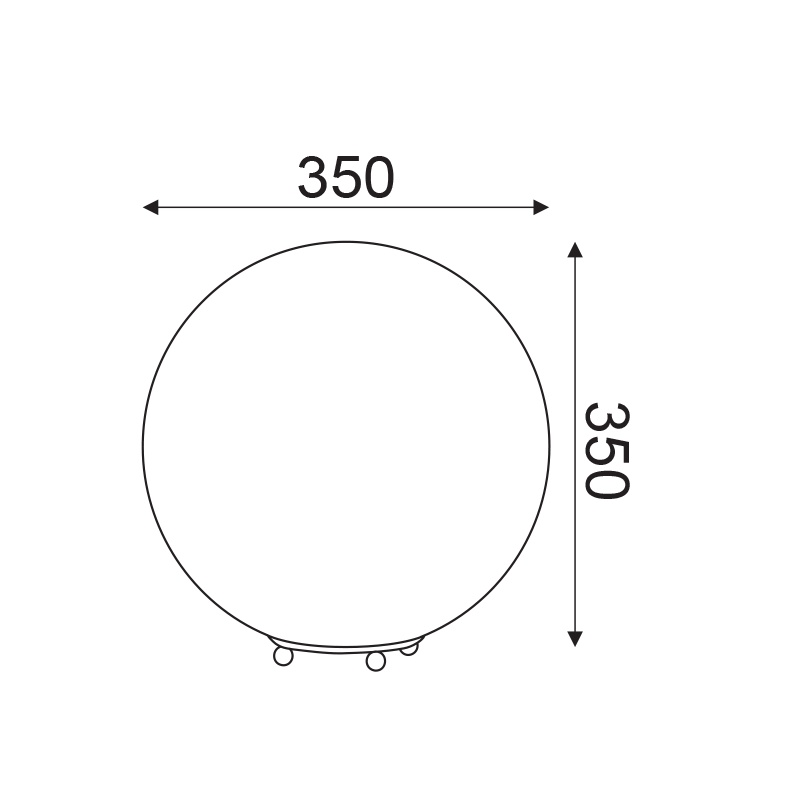 Aca Φωτιστικό Δαπέδου Λευκό Ø35 (V2010351TW)