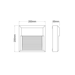 Aca LED SMD επίτοιχη απλίκα Σκουριά 8W (SLIM11R)