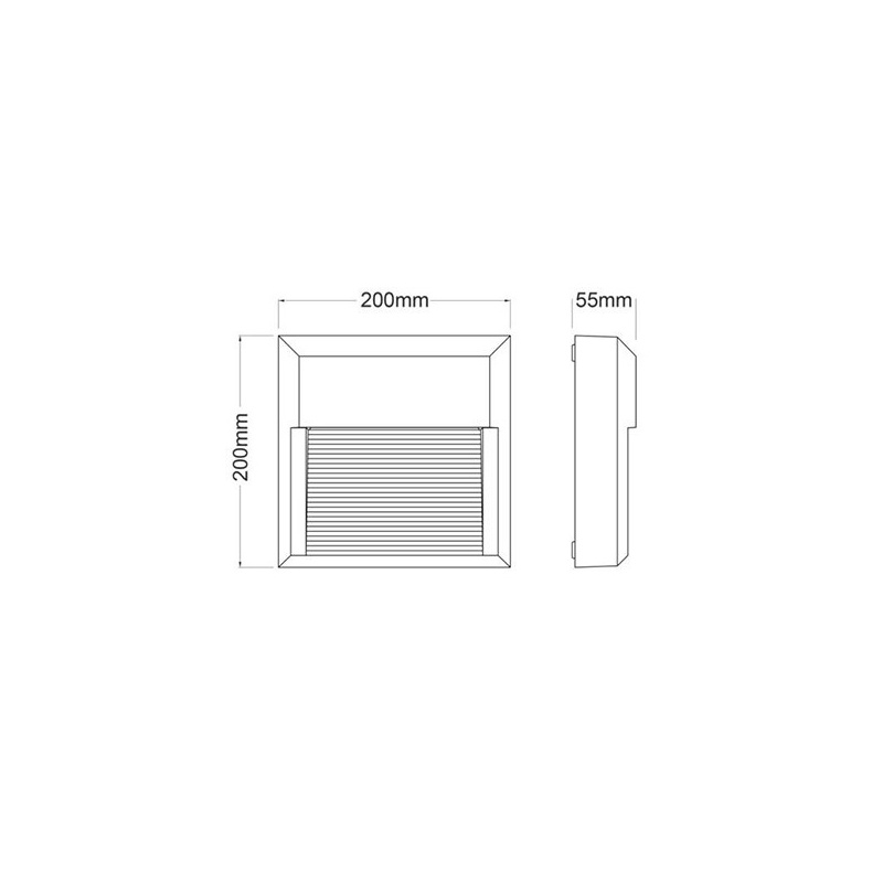 Aca LED SMD επίτοιχη απλίκα Σκουριά 8W (SLIM11R)