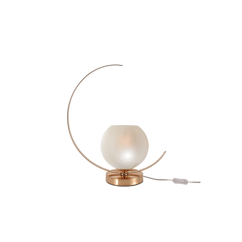 Aca Επιτραπέζιο Φωτιστικό Χρυσό Περλέ (DCR17501T)