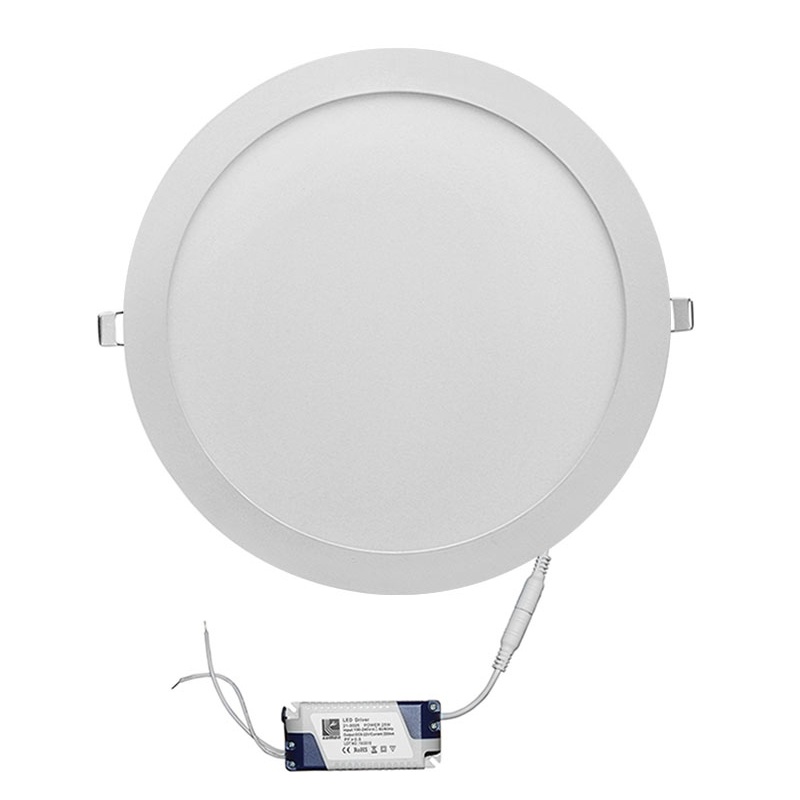 Led SMD slim panel Ø30 25W 120° 6300K Λευκό (21-025100)
