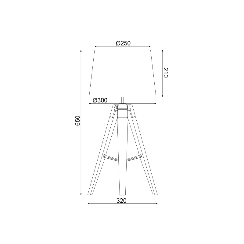Aca Επιτραπέζιο Φωτιστικό Μαύρο - Ορειχάλκινο (TF17701ΤBBB)