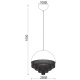 Aca Μονόφωτο Κρεμαστό Φωτιστικό Μαύρο Ø25 (DCR1711725P)