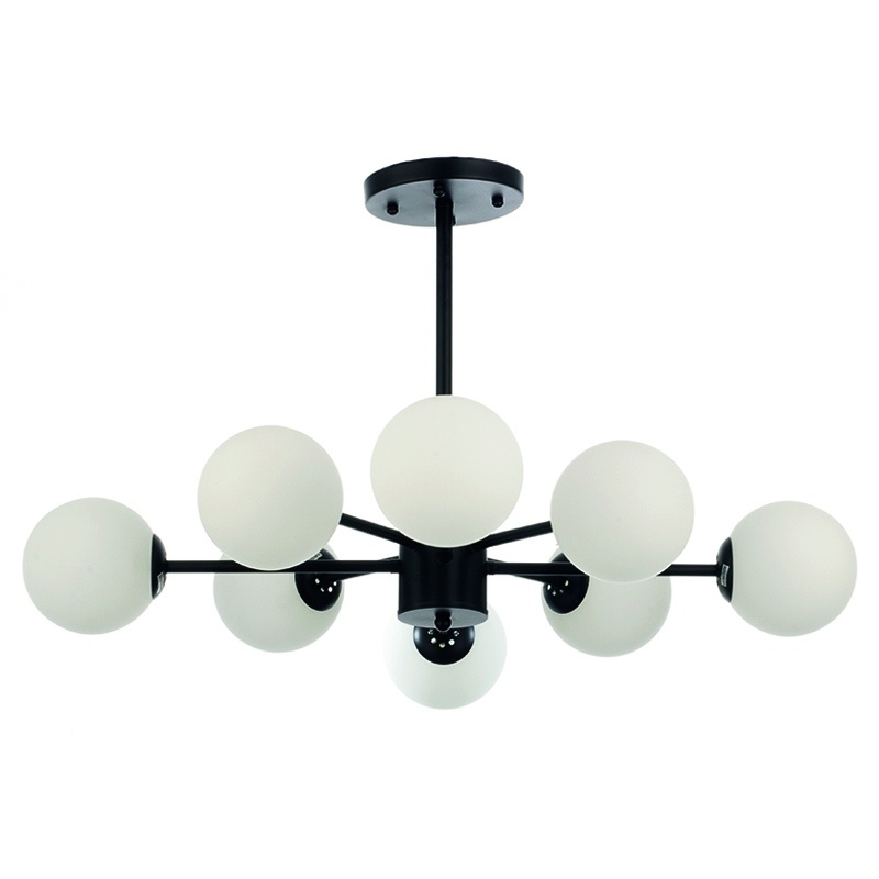 InLight Οκτάφωτο Φωτιστικό Μαύρο (5315-8)