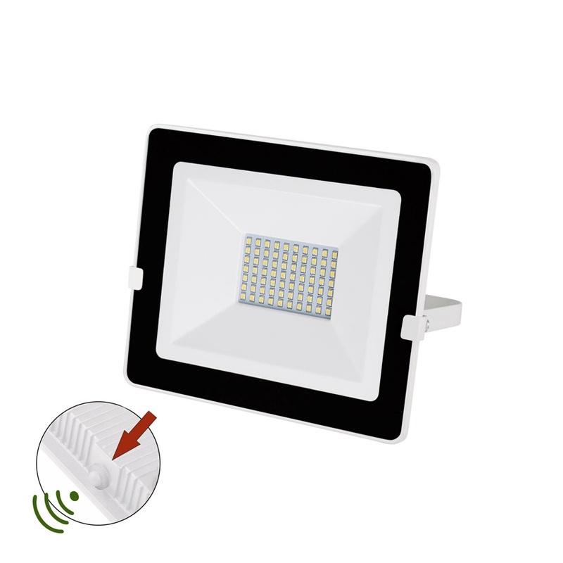 LED SMD Λευκός Προβολέας με Φωτοκύτταρο Ημέρας - Νύχτας 50W 120° 4000K (3-030501)
