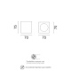 Spotlight Γύψινο Τετράγωνο Σποτ Οροφής GU10 (5665)