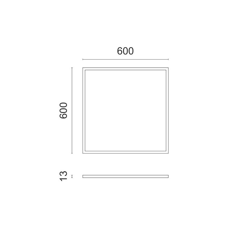 Spotlight LED SMD panel 40W 180° 3000K (5813)