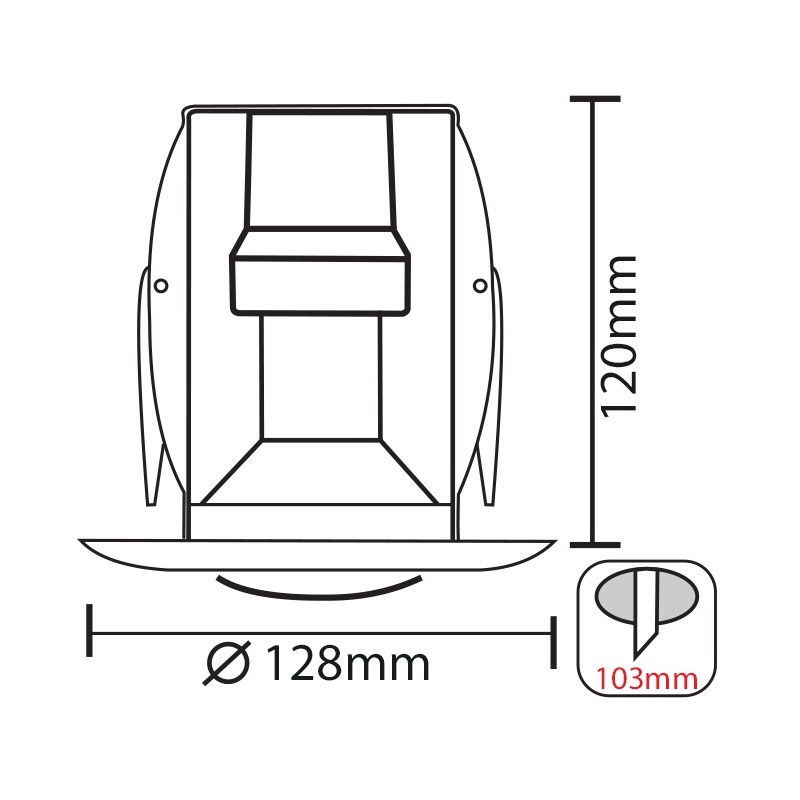Σποτ Χωνευτό Στρογγυλό R80 E27 Λευκό (AC.045R80W)