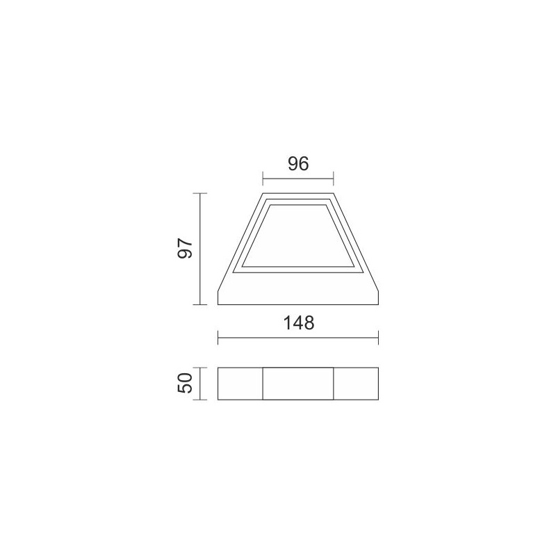 Spotlight Led Επιτοίχιο Φωτιστικό 5W Μαύρο (7734)